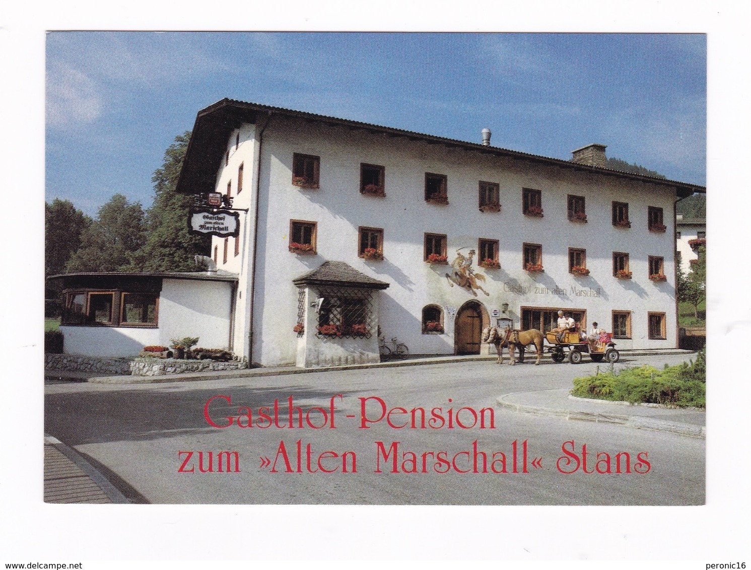 Jolie CPM Coul. Stans (Tyrol, Autriche), Gasthof Zum Alten Marschall, Années 1970 - Schwaz