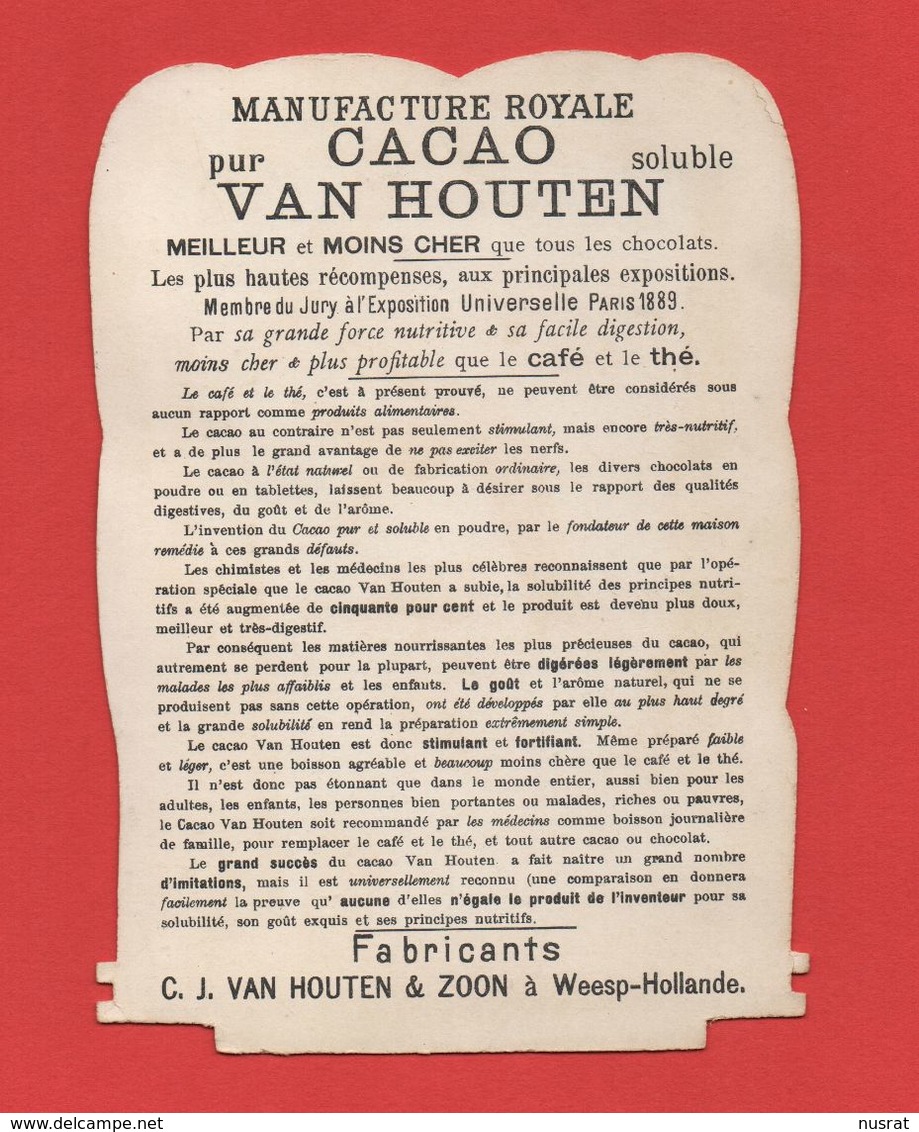 Cacao Van Houten, Grande Chromo Fillettes Avec Ombrelles, Jeune Garçon - Van Houten