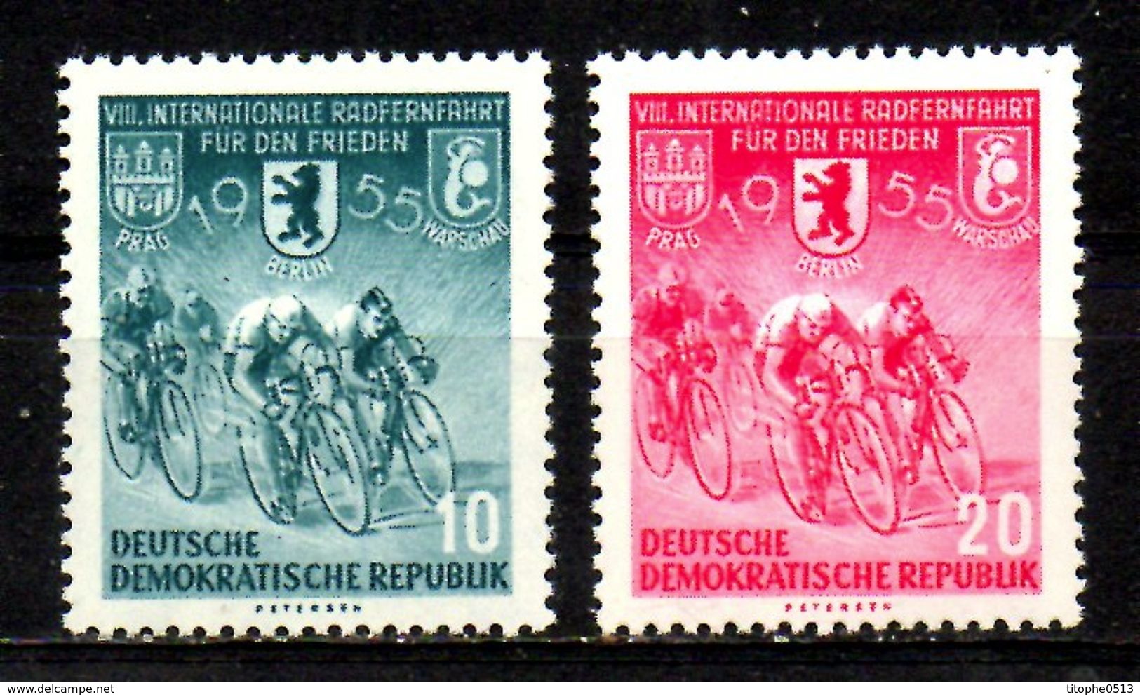 RDA. N°198-9 De 1955. Course De La Paix. - Wielrennen