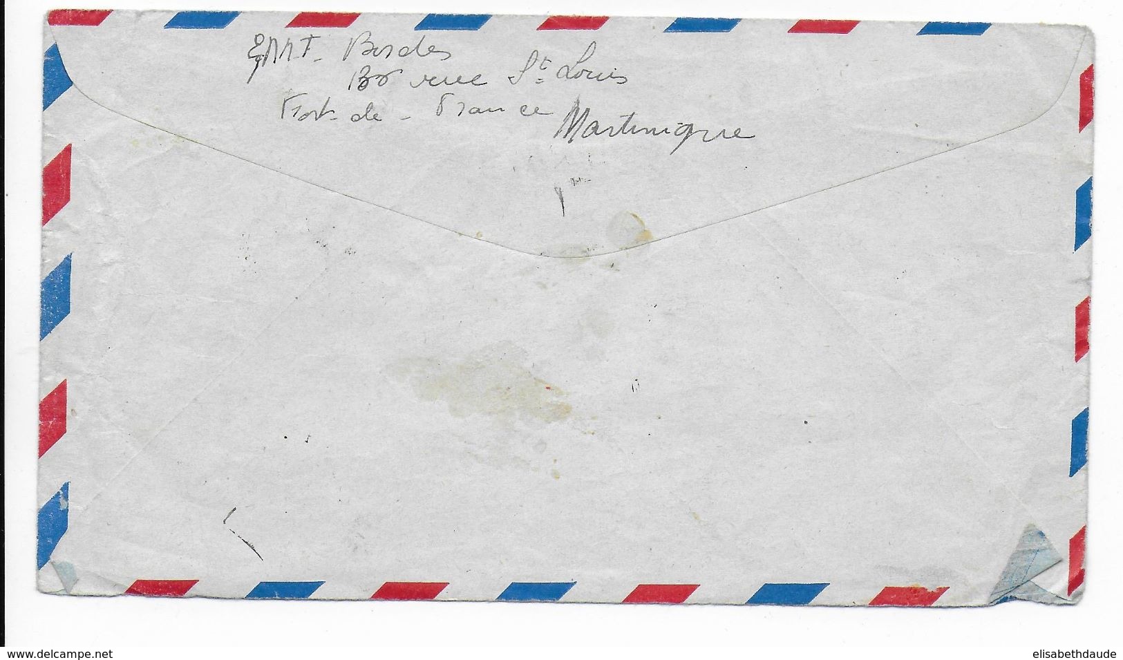 1947 - MARTINIQUE - ENVELOPPE Par AVION De FORT DE FRANCE LIGNE DIRECTE FRANCE => NICE - Lettres & Documents