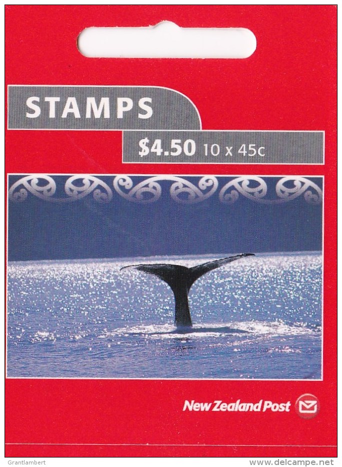 New Zealand 2004 Kaikoura Whale Tail $4.50 Self-adhesive Mint Booklet - See Notes - Markenheftchen