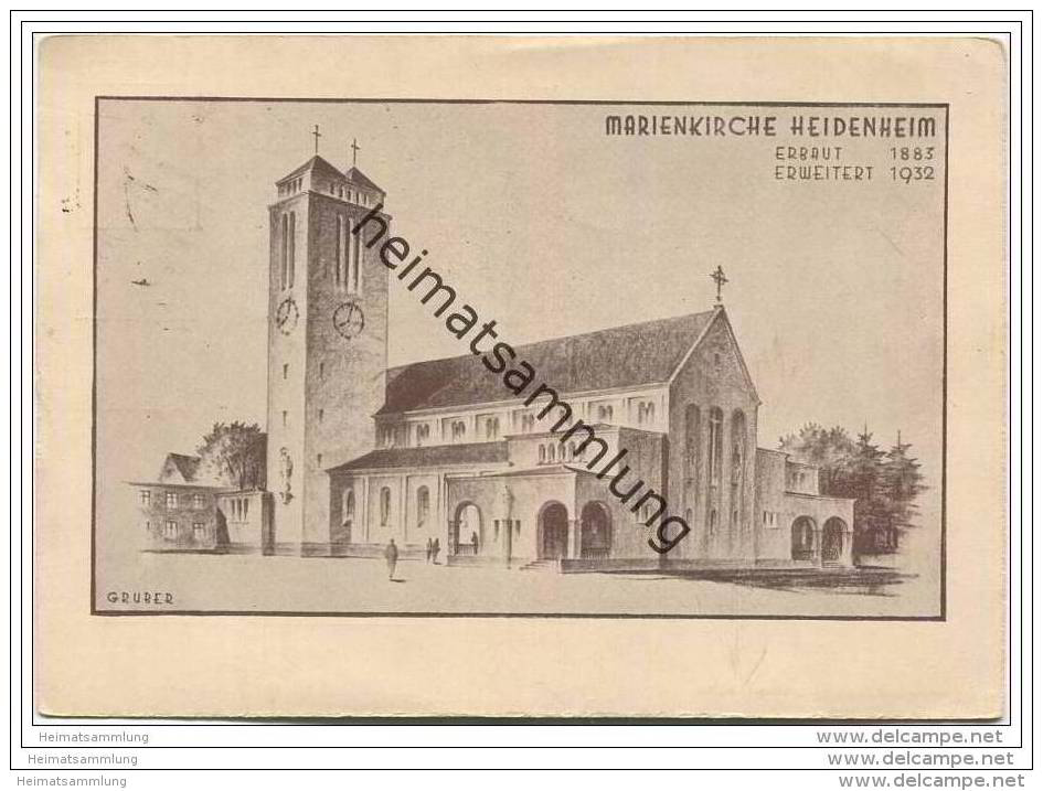 Heidenheim An Der Brenz - Marienkirche - Künstlerkarte Signiert Gruber - Heidenheim