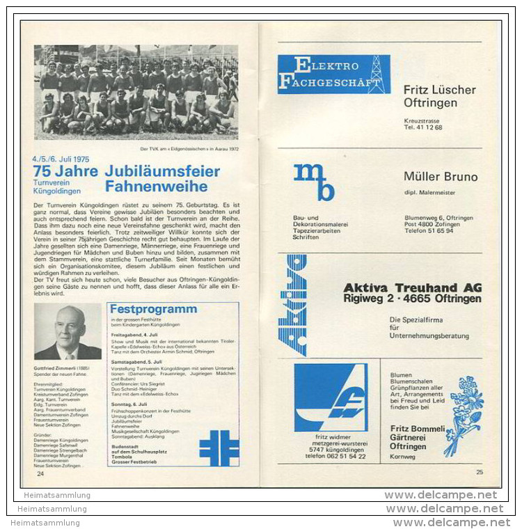 Oftringen - Bulletin Nr. 4 - Mai/Juni 1975 - 26 Seiten Mit 4  Abbildungen - Übersichtsplan - Werbung - Suisse