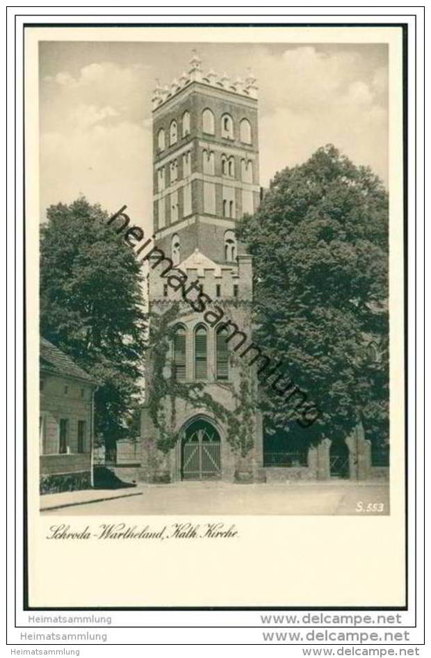 Schroda - Sroda-Wielkopolska - Wartheland - Katholische Kirche - Foto-AK 30er Jahre - Posen