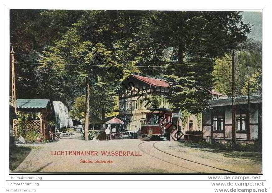 Lichtenhainer Wasserfall - Strassenbahn Ca. 1910 - Sebnitz