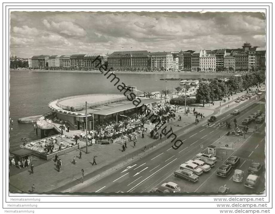 Hamburg - Alsterpavillon Am Jungfernstieg - Foto-AK Grossformat - Mitte