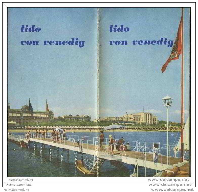 Venedig - Lido 50er Jahre - Faltblatt Mit 14 Abbildungen - Italië