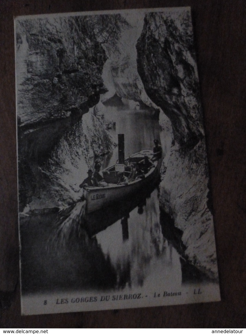 7 CPA ,édition 1930, Pour L'enseignement De La Géographie ---> LES GORGES Du SIERROZ , Le Bateau - Other & Unclassified