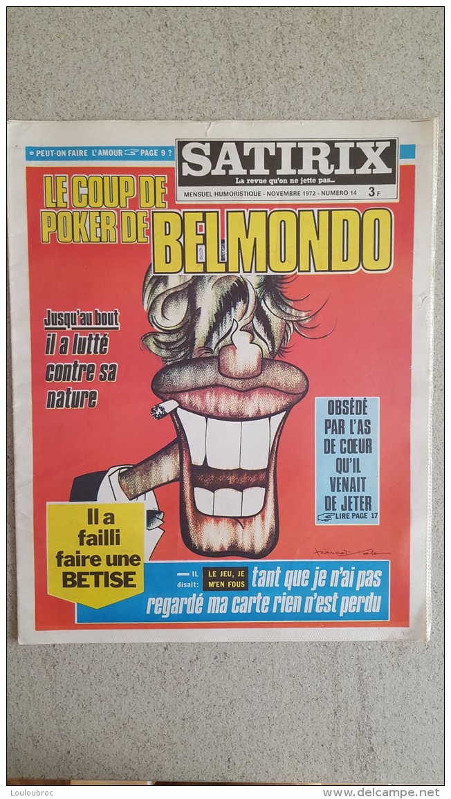 SATIRIX N°14 NOVEMBRE 1972 MENSUEL HUMORISTIQUE ET SATIRIQUE - Humour