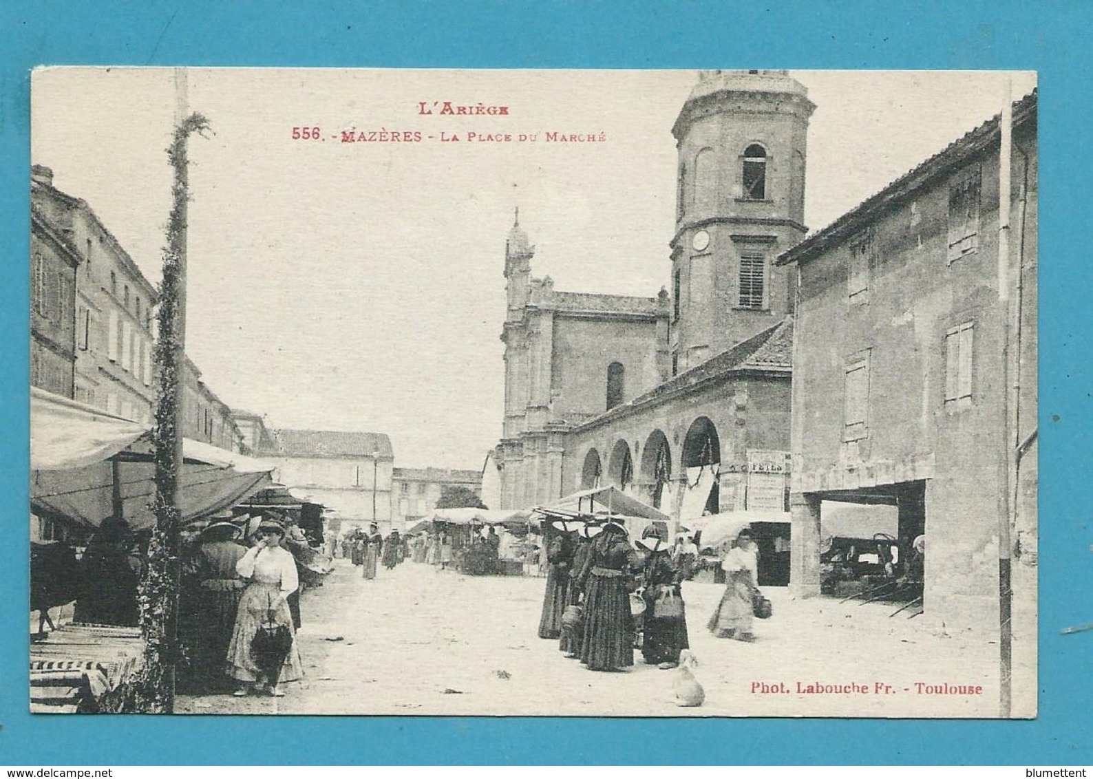 CPA 556 - Marchands Ambulants Métier Place Du Marché MAZERES 09 - Autres & Non Classés