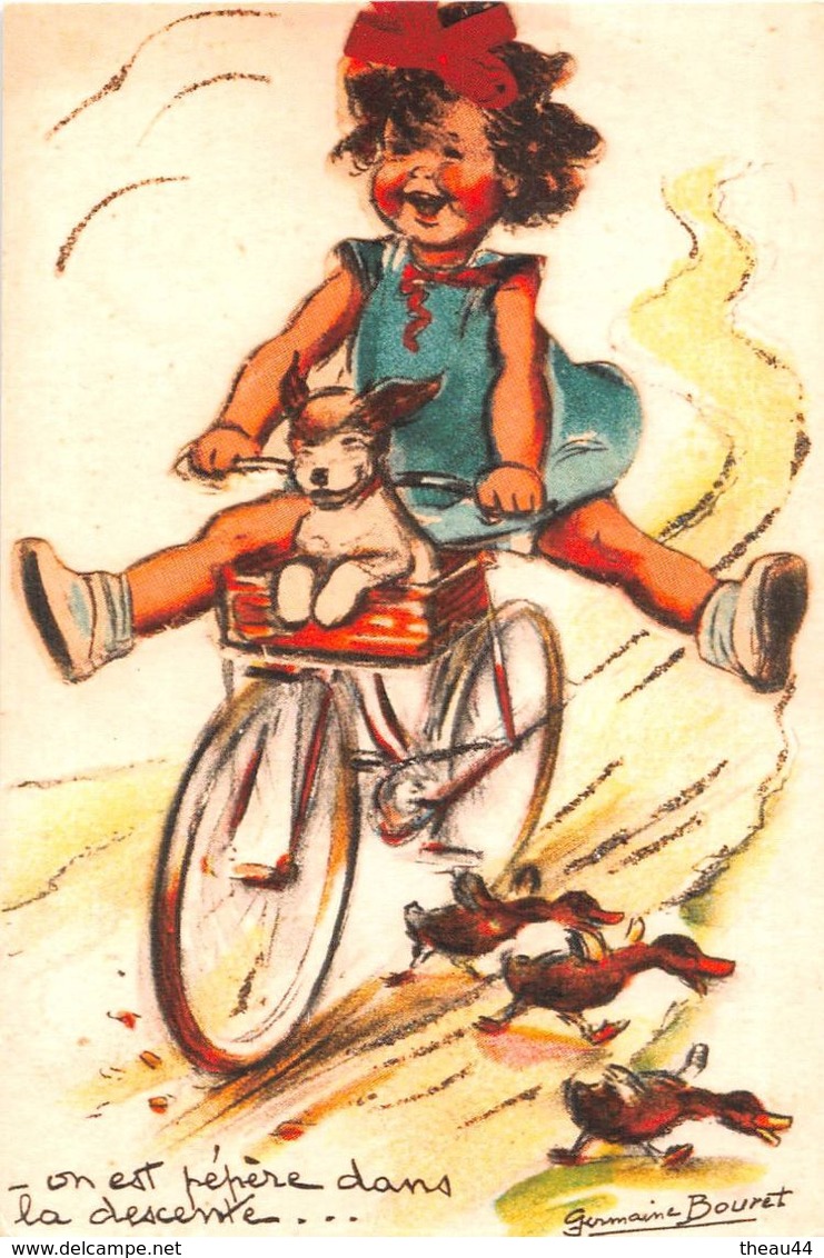 ¤¤   -   ILLUSTRATEUR  " Germaine BOURET "  - Carte Moderne  -  Chien , Canards , Vélo    -   ¤¤ - Bouret, Germaine