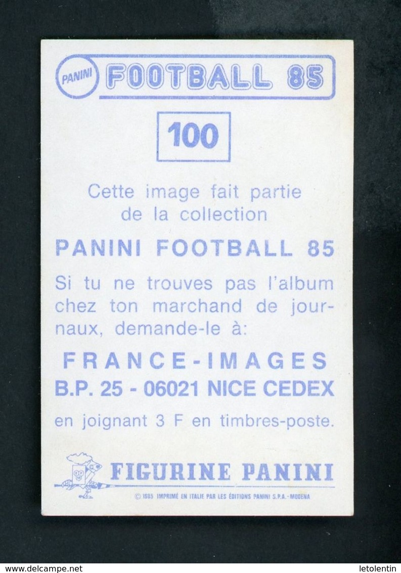 VIGNETTE PANINI - FOOTBALL 85 - PASCAL PLANCQUE - LILLE  - - Edition Française