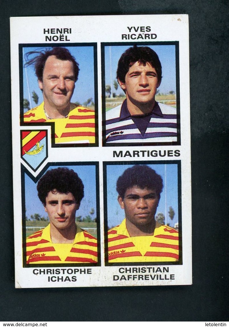 VIGNETTE PANINI - FOOTBALL 85 - NOEL / RICARD / ICHAS / DAFFREVILLE - MARTIGUES - - Edition Française