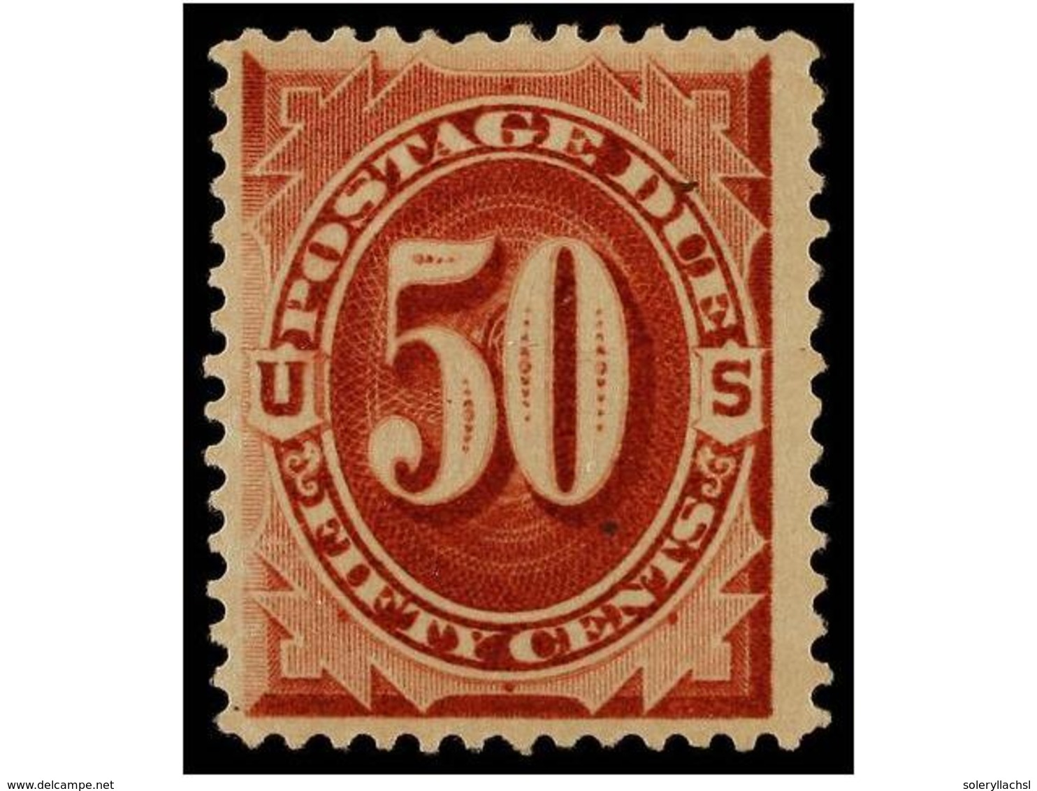 5501 (*) ESTADOS UNIDOS. Sc.J 28. 1891. <B>50 Cts.</B> Bright Claret, Without Gum. - Sonstige & Ohne Zuordnung