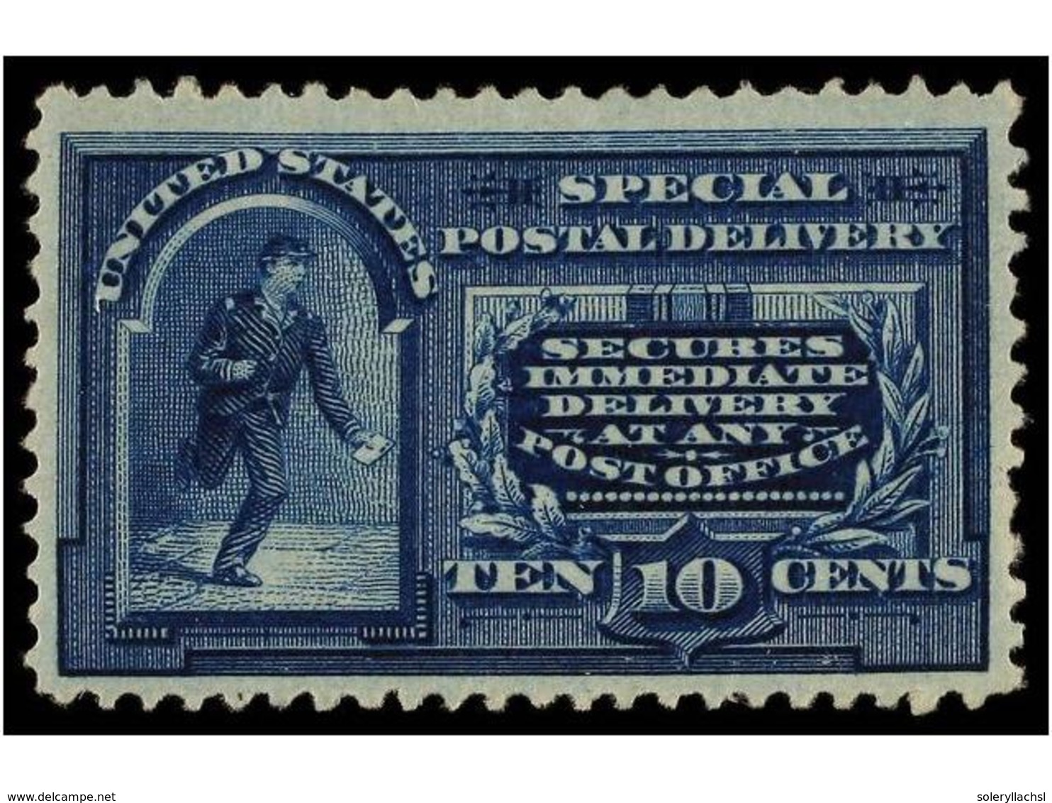 5497 * ESTADOS UNIDOS. Sc.E4. 1894. <B>10 Cents.</B> Blue, Very Well Centered. Light Thinning. Scott.900$. - Sonstige & Ohne Zuordnung