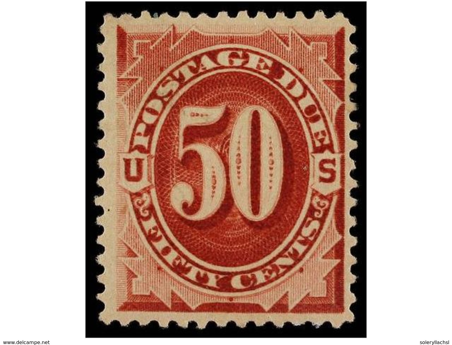 5500 * ESTADOS UNIDOS. Sc.J 28. 1891. <B>50 Cts.</B> Bright Claret, Fresh Colour. VERY FINE. Scott.700$. - Sonstige & Ohne Zuordnung