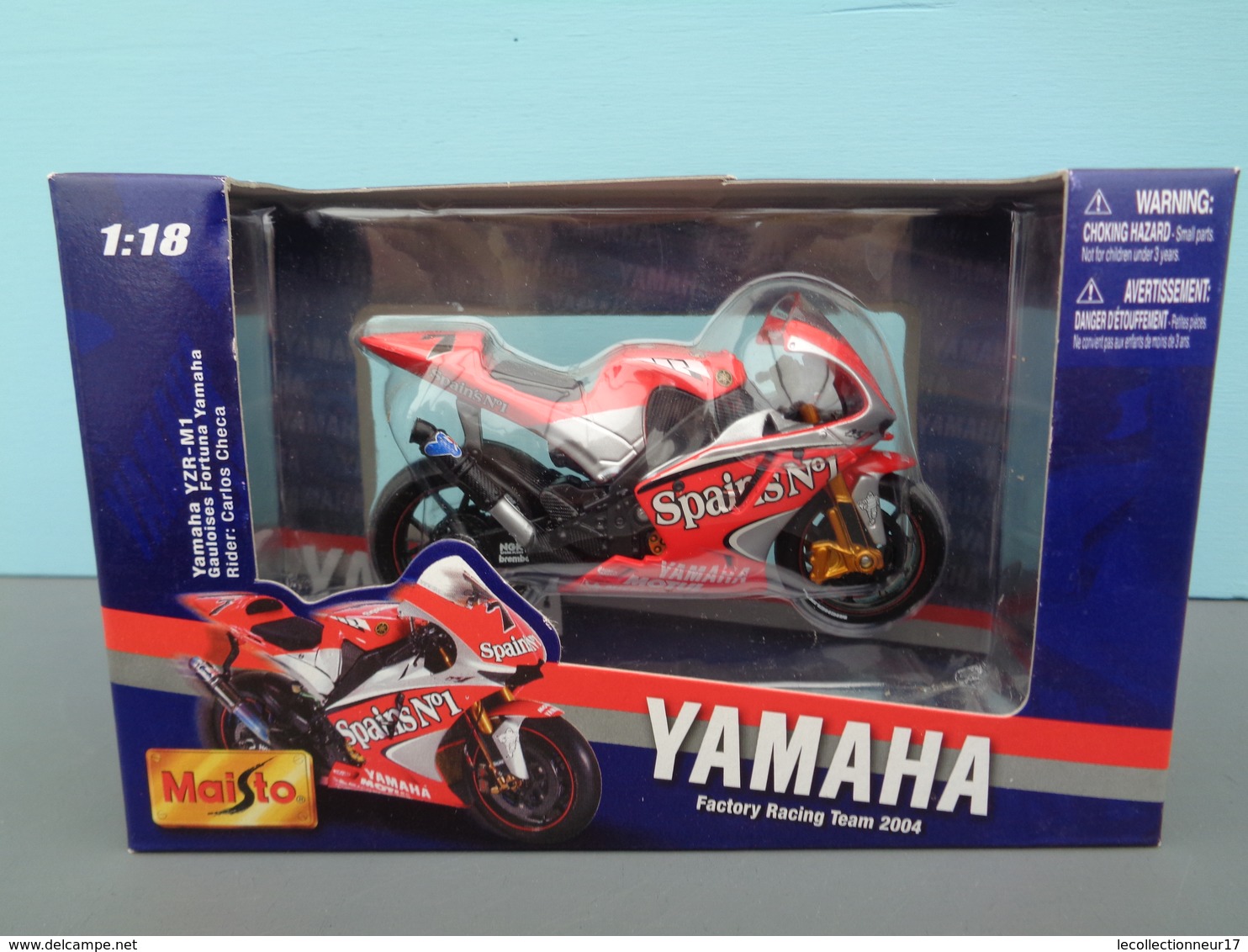 Moto Yamaha YZR M1 Pilote 7 Carlos Chera Marque Maisto échelle 1/18 ème Réf 55 - Motorcycles