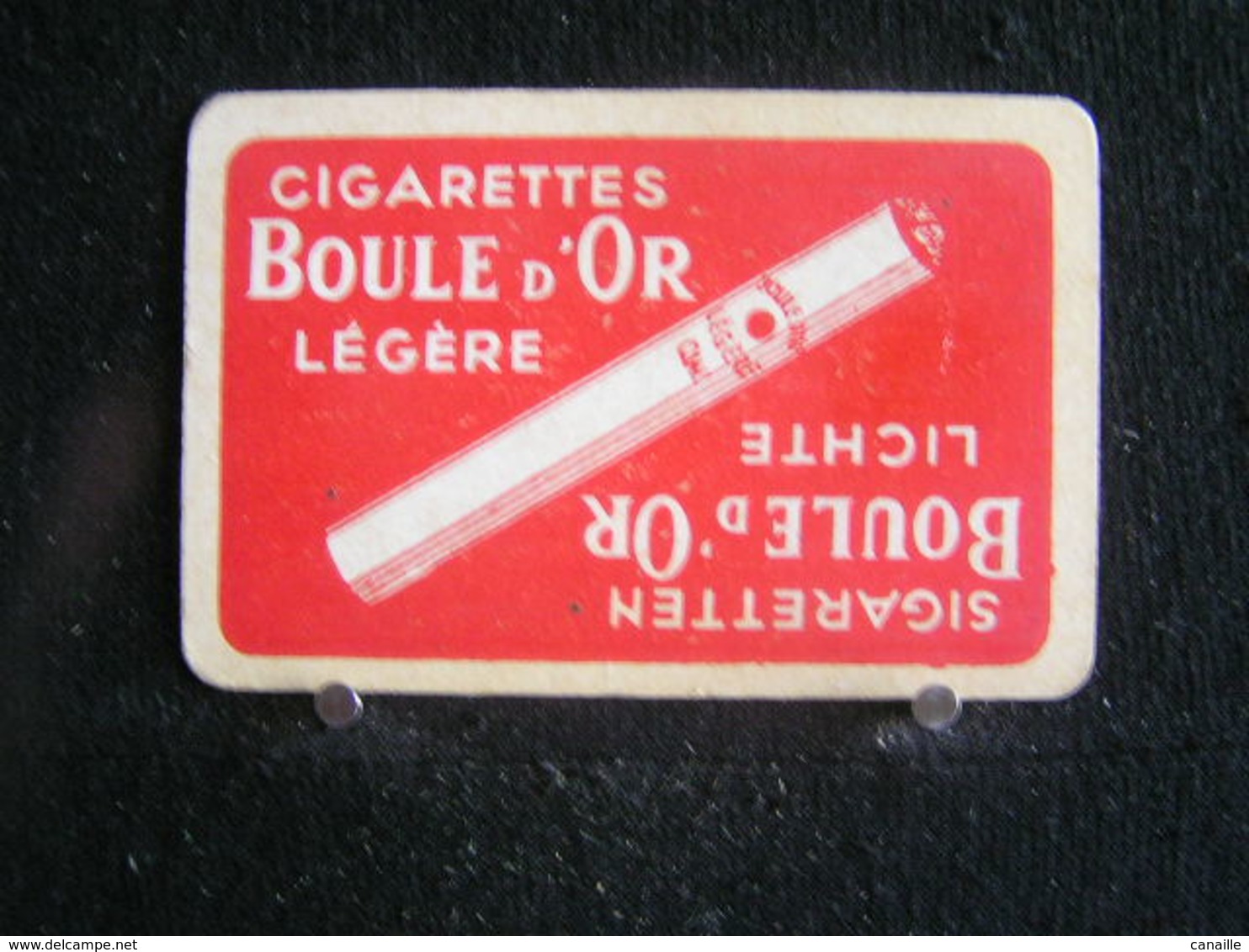 Playing Cards / Carte A Jouer/1 Dos De Cartes,Inscription  Publicitaire / Cigarettes - Boule D'Or Légère - Altri & Non Classificati