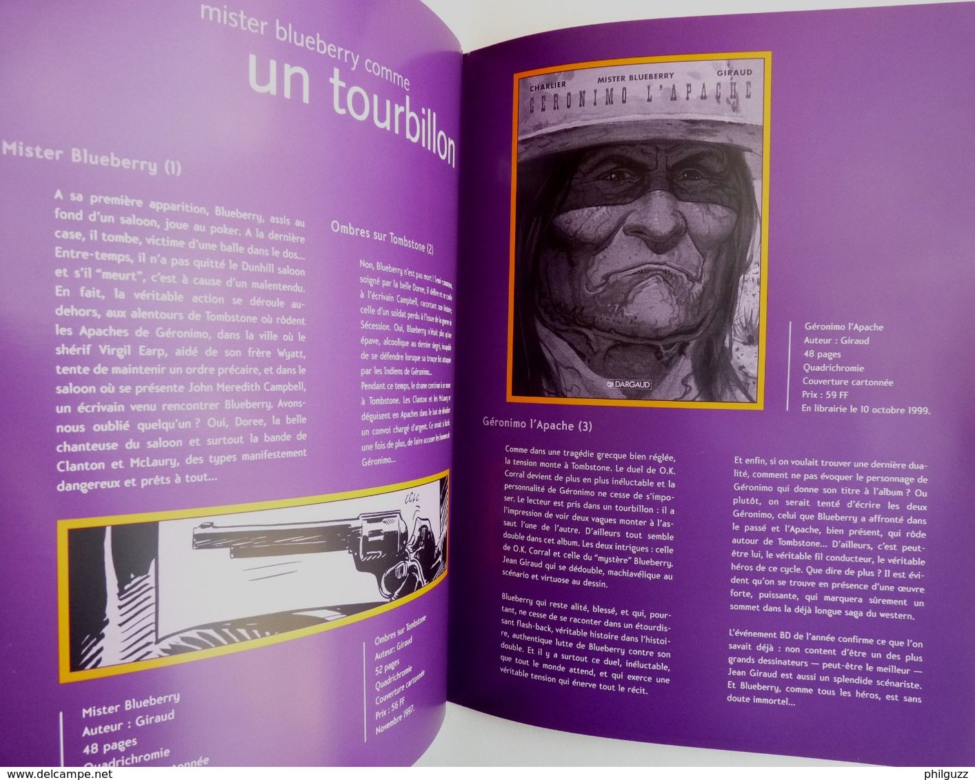 TRES BEAU DOSSIER DE PRESSE BLUEBERRY GERONIMO - GIRAUD 1999 - Dossiers De Presse