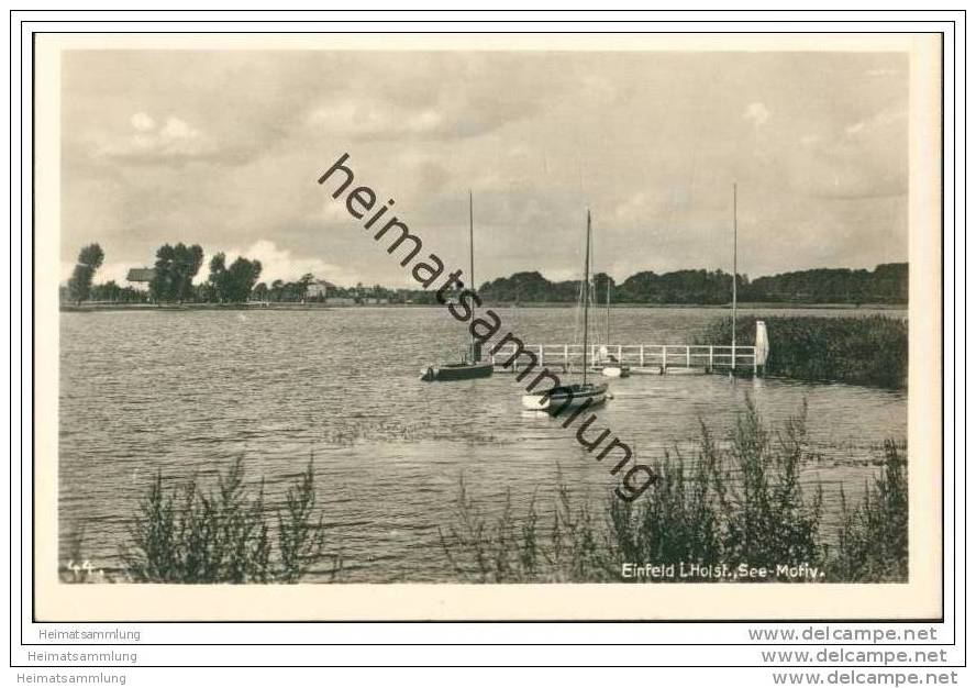 Einfelder See - Segelboote - Foto-AK 30er Jahre - Neumünster