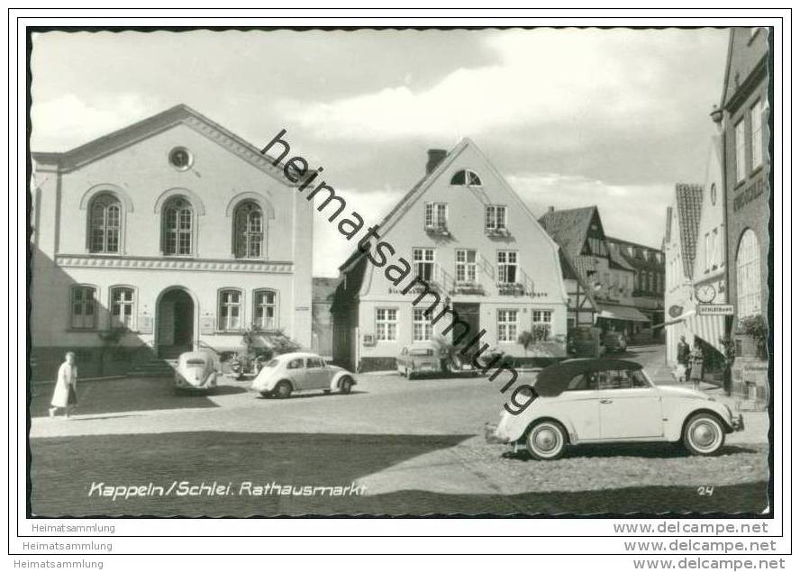 Kappeln - Angeln - Rathausmarkt  - Foto-AK - Kappeln / Schlei