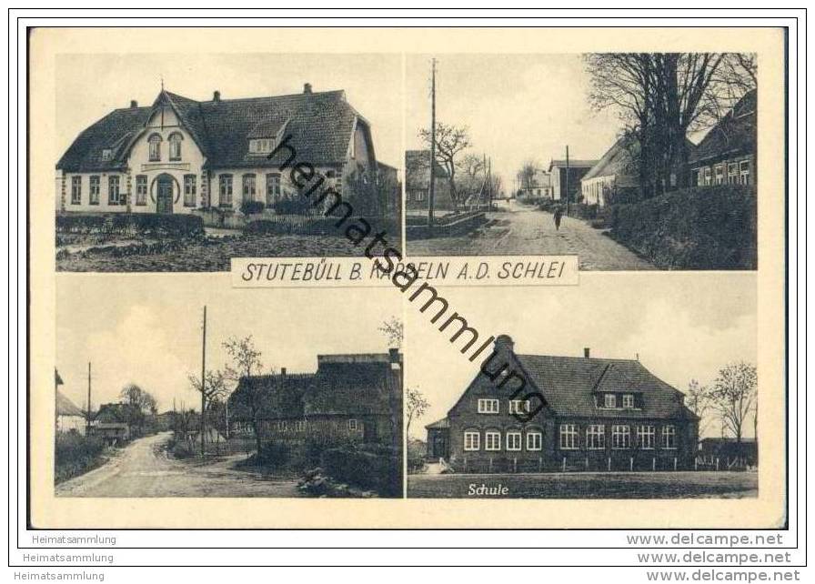 Stutebüll - Gast- Und Pensionshaus - Besitzer Peter Schmitz - Strassenansicht - Schule - Kappeln / Schlei