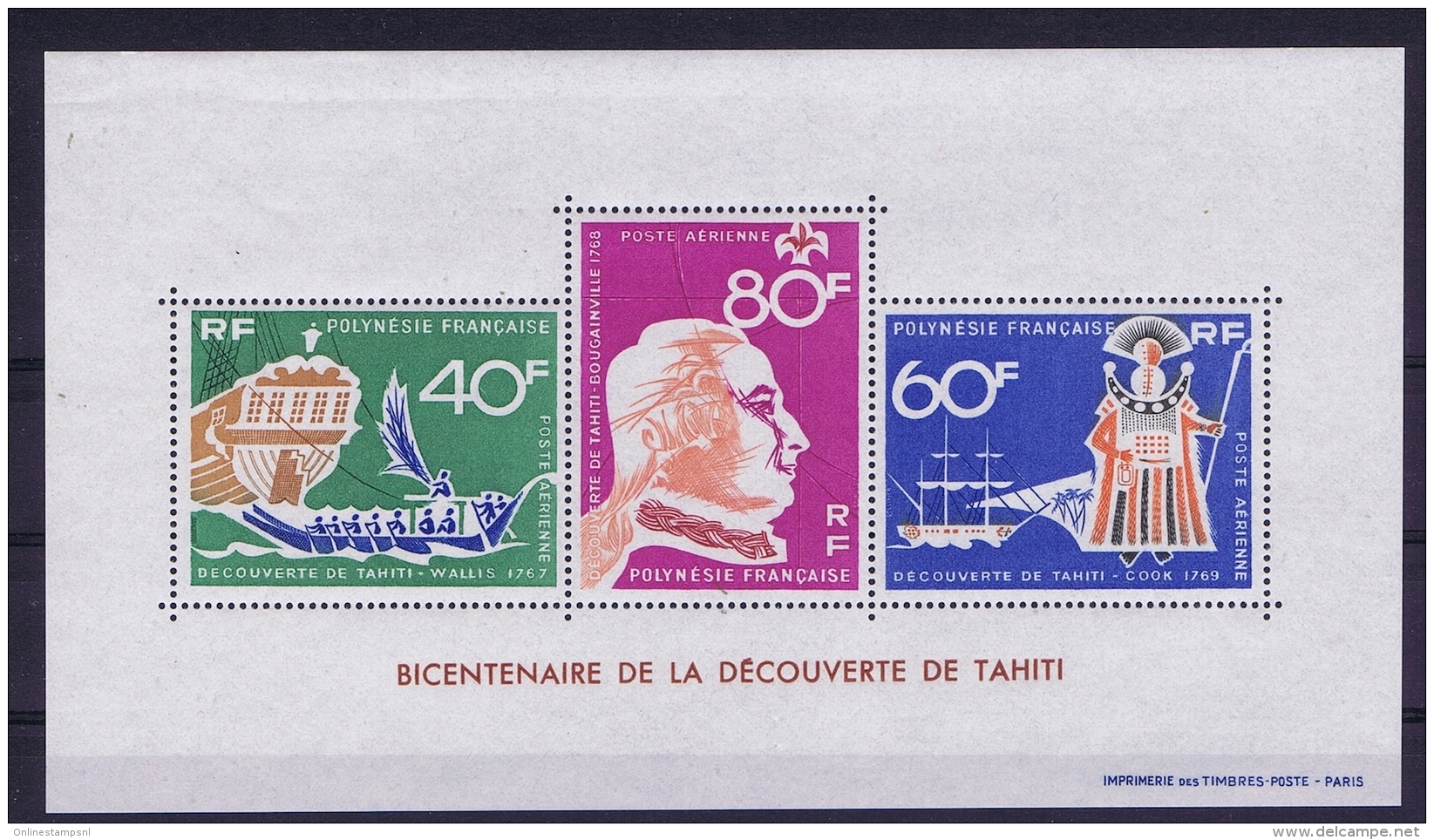 Polynésie Française Yv Block Nr 1 Postfrisch/neuf Sans Charniere /MNH/** Light Fold - Blocs-feuillets