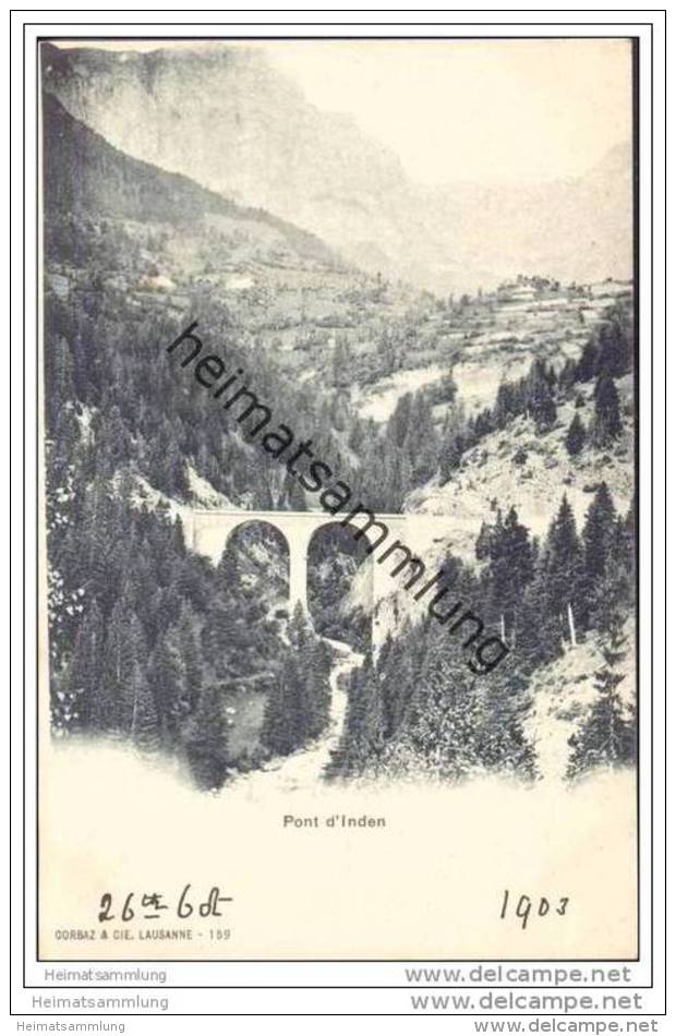 Valais - Pont D' Inden 1903 - Inden