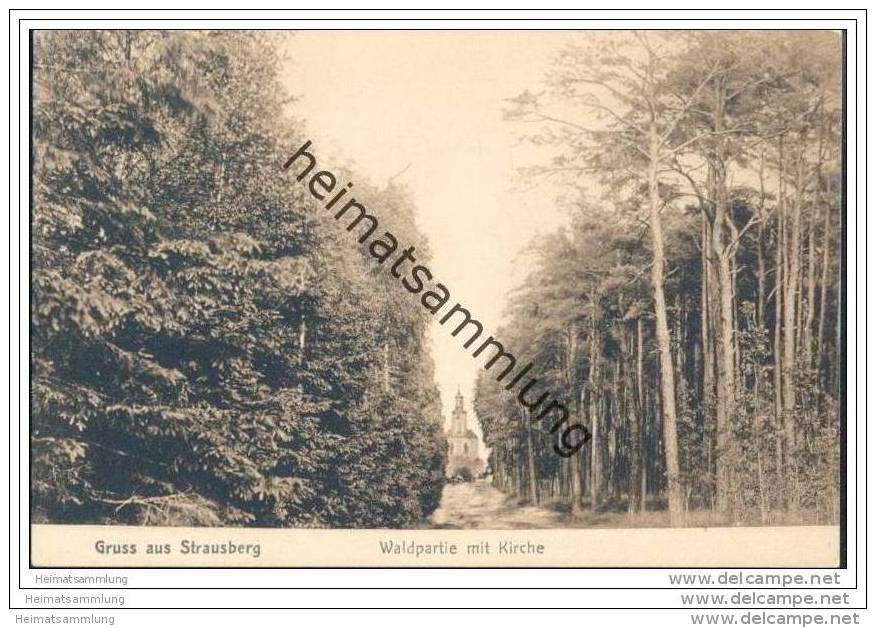 Gruss Aus Strausberg - Waldpartie Mit Kirche Ca. 1910 - Strausberg