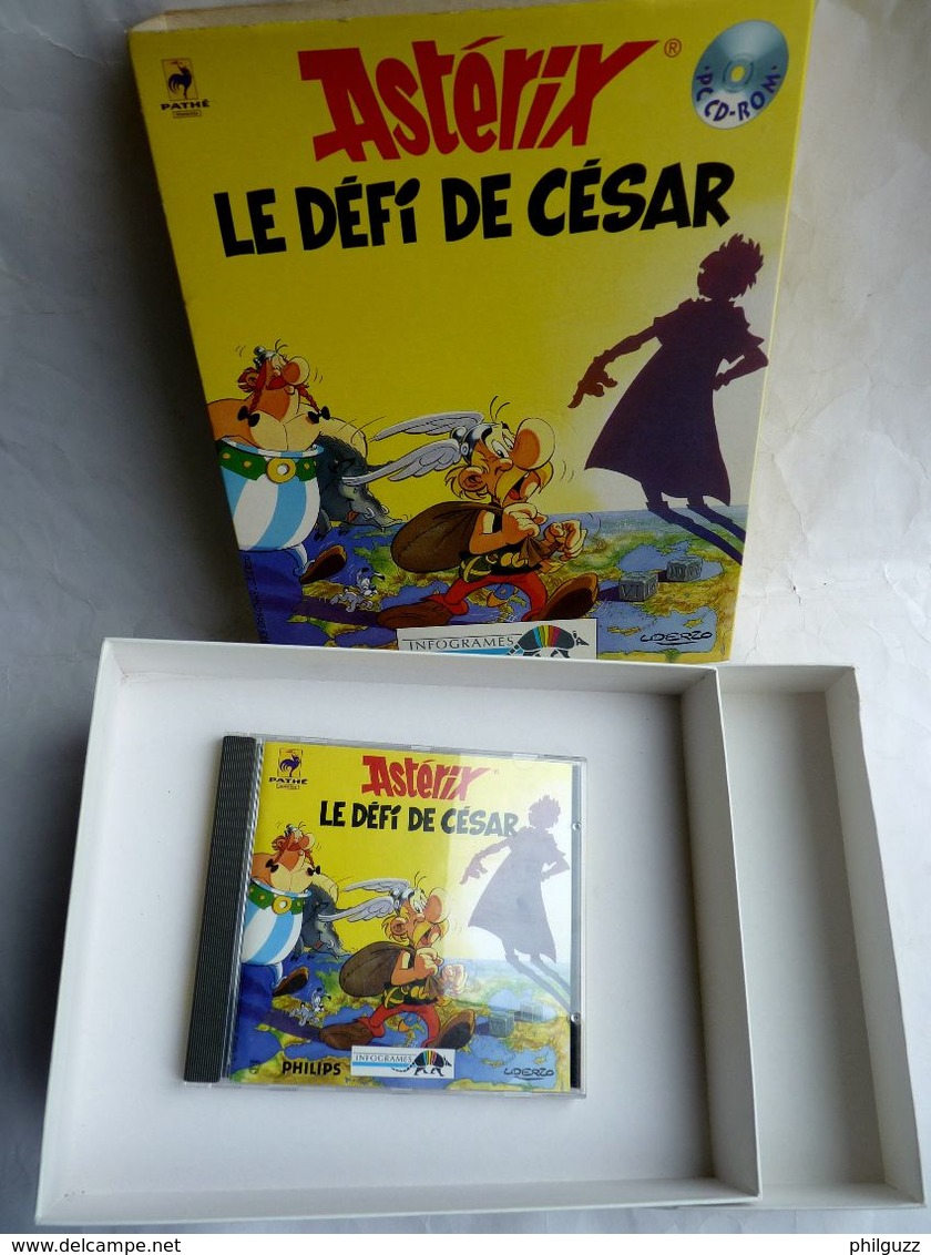 RARE JEU PC INFOGRAMES PHILIPS CD ASTERIX LE DEFI DE CESAR 1993 Dans Sa Boîte - Andere & Zonder Classificatie