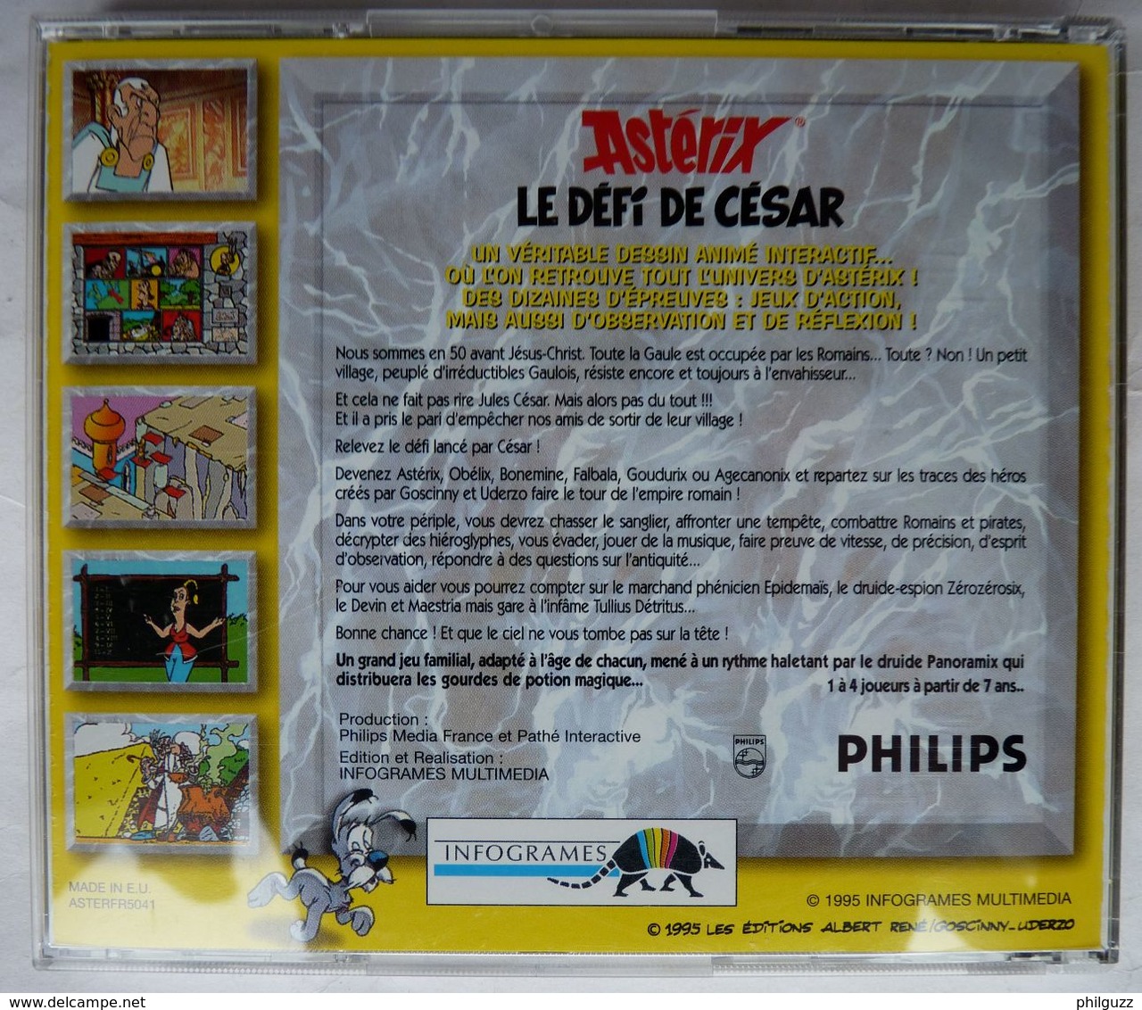 RARE JEU PC INFOGRAMES PHILIPS CD ASTERIX LE DEFI DE CESAR 1993 Dans Sa Boîte - Other & Unclassified