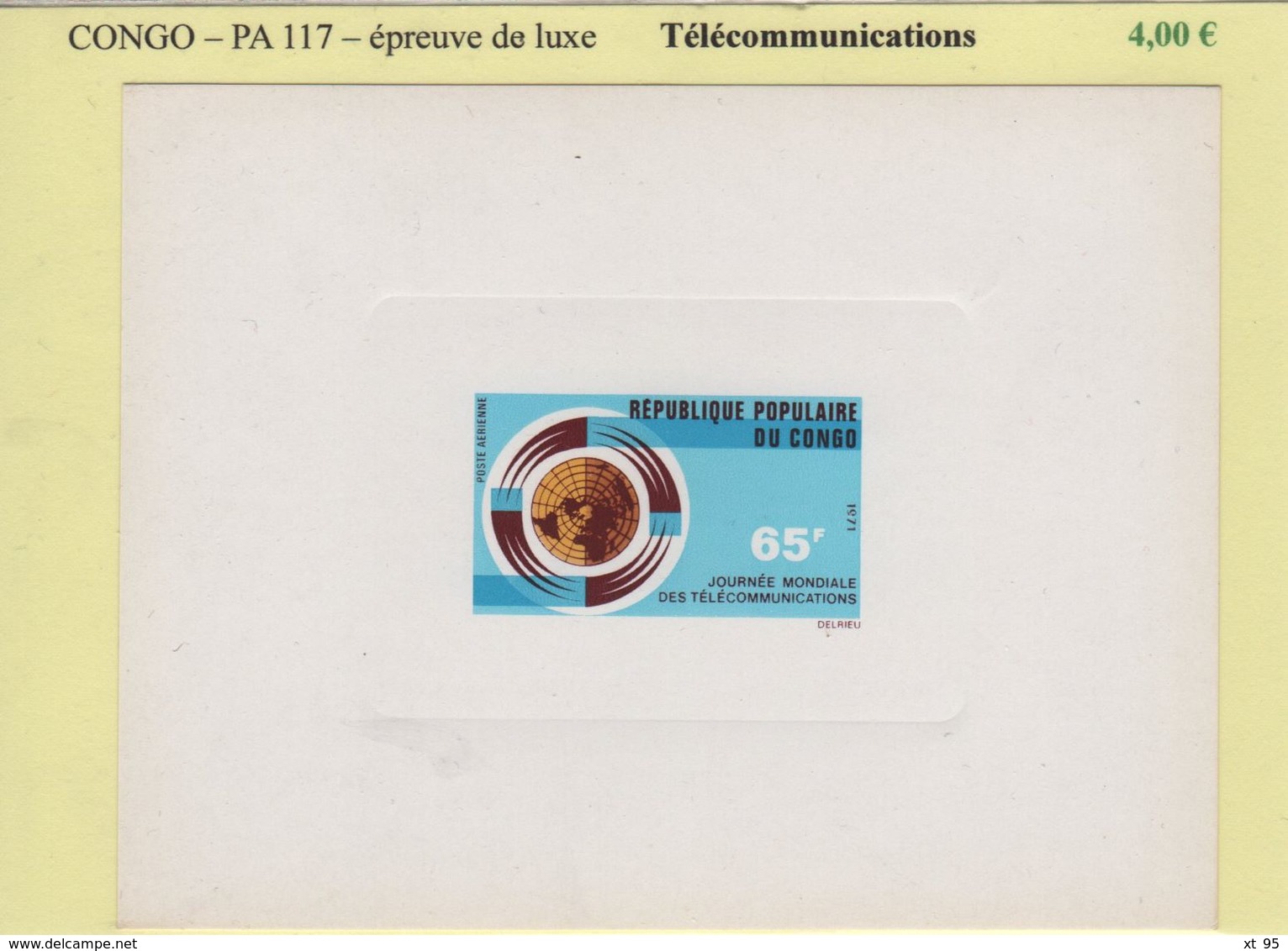 Congo - Epreuve De Luxe - PA N°117 - Telecommunications - Autres & Non Classés