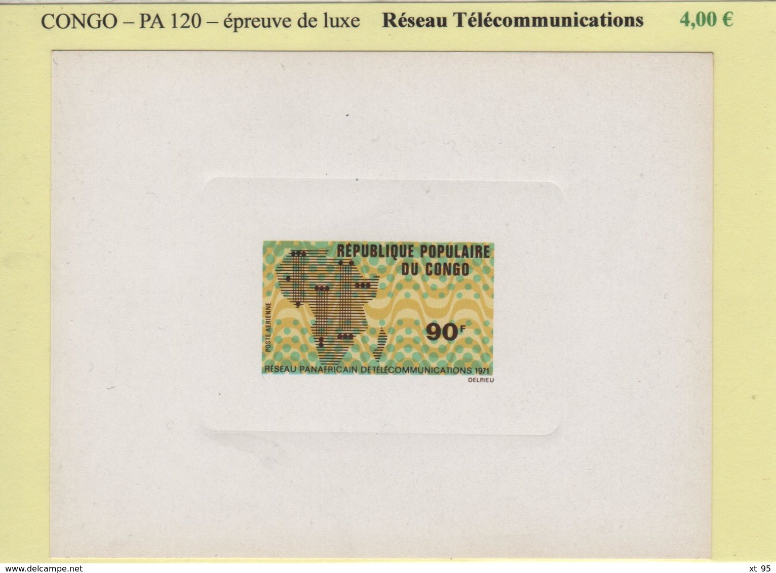 Congo - Epreuve De Luxe - PA N°120 - Reseau Telecommunications - Autres & Non Classés