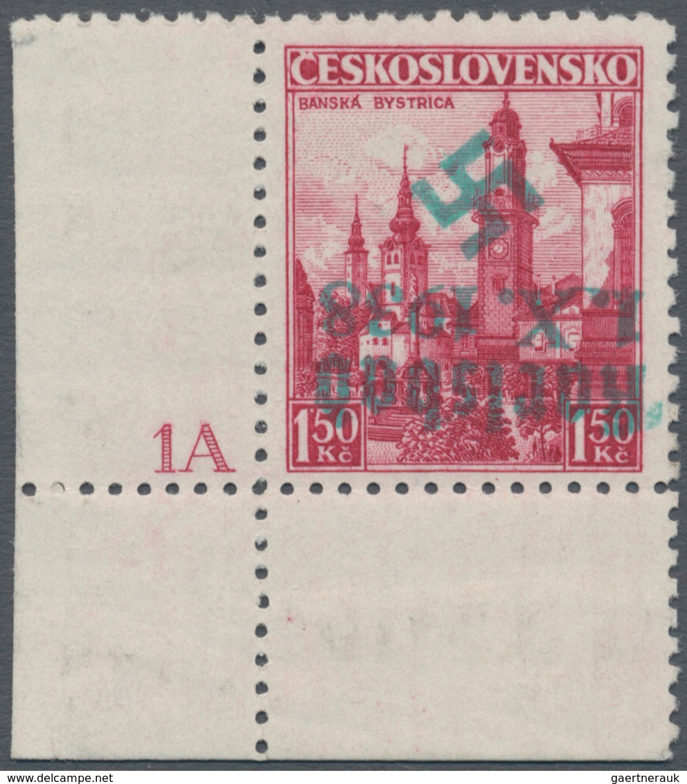 00022 Sudetenland - Karlsbad: Freimarke "Landschaften (Neusohl / Banská Bystrica)", 1,50 K? Karmin, Aus De - Sudetes