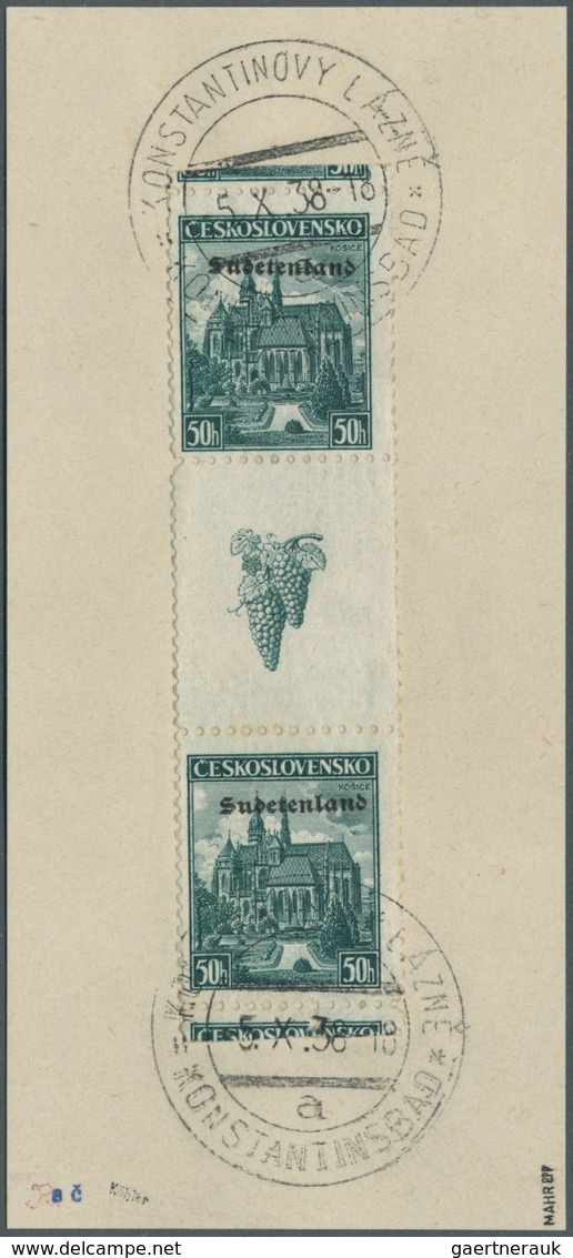 00088 Sudetenland - Konstantinsbad: Sonderausgabe "Briefmarkenausstellung In Kaschau (Ko?ice) 1938", 50 H - Région Des Sudètes