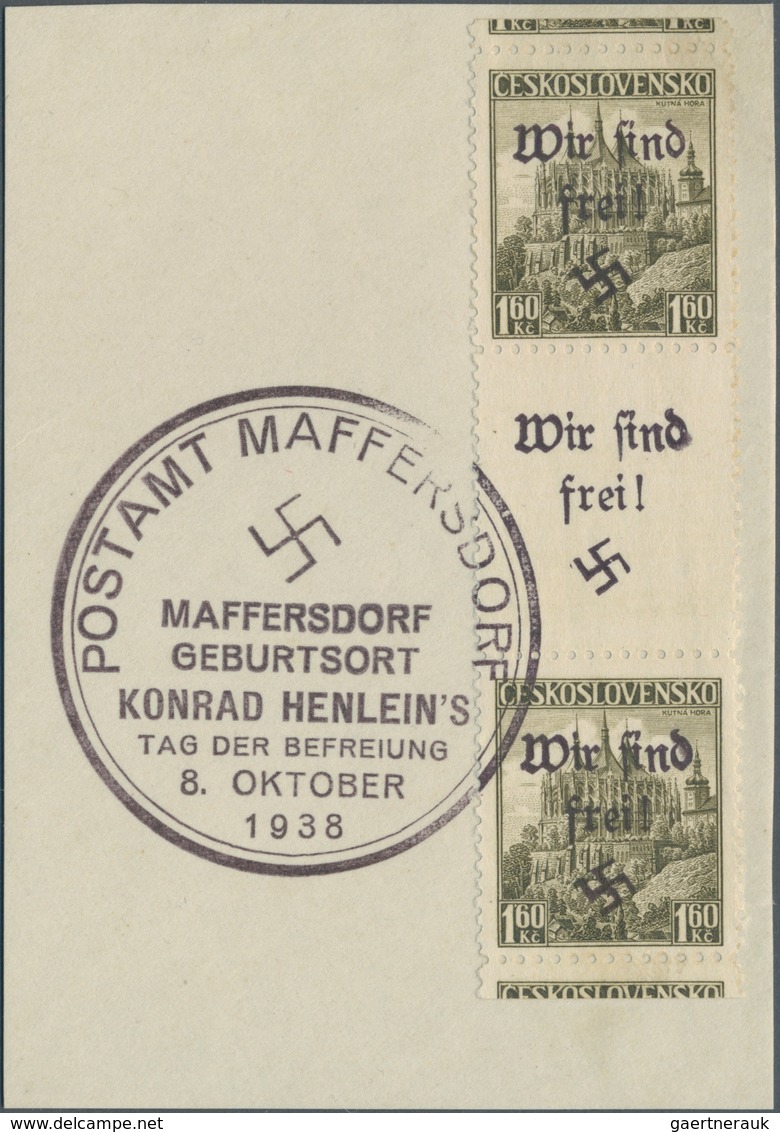 00089 Sudetenland - Maffersdorf: Freimarke "St. Barbara Dom, Kuttenberg (Kutná Hora)", 1.60 K? Bräunlichol - Sudetenland