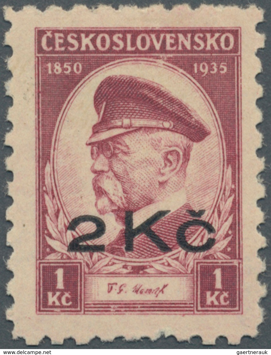 00108 Sudetenland - Niklasdorf: Gedenkausgabe "85. Geburtstag Von Präsident Thomá? Garrigue Masaryk", 1 K? - Région Des Sudètes