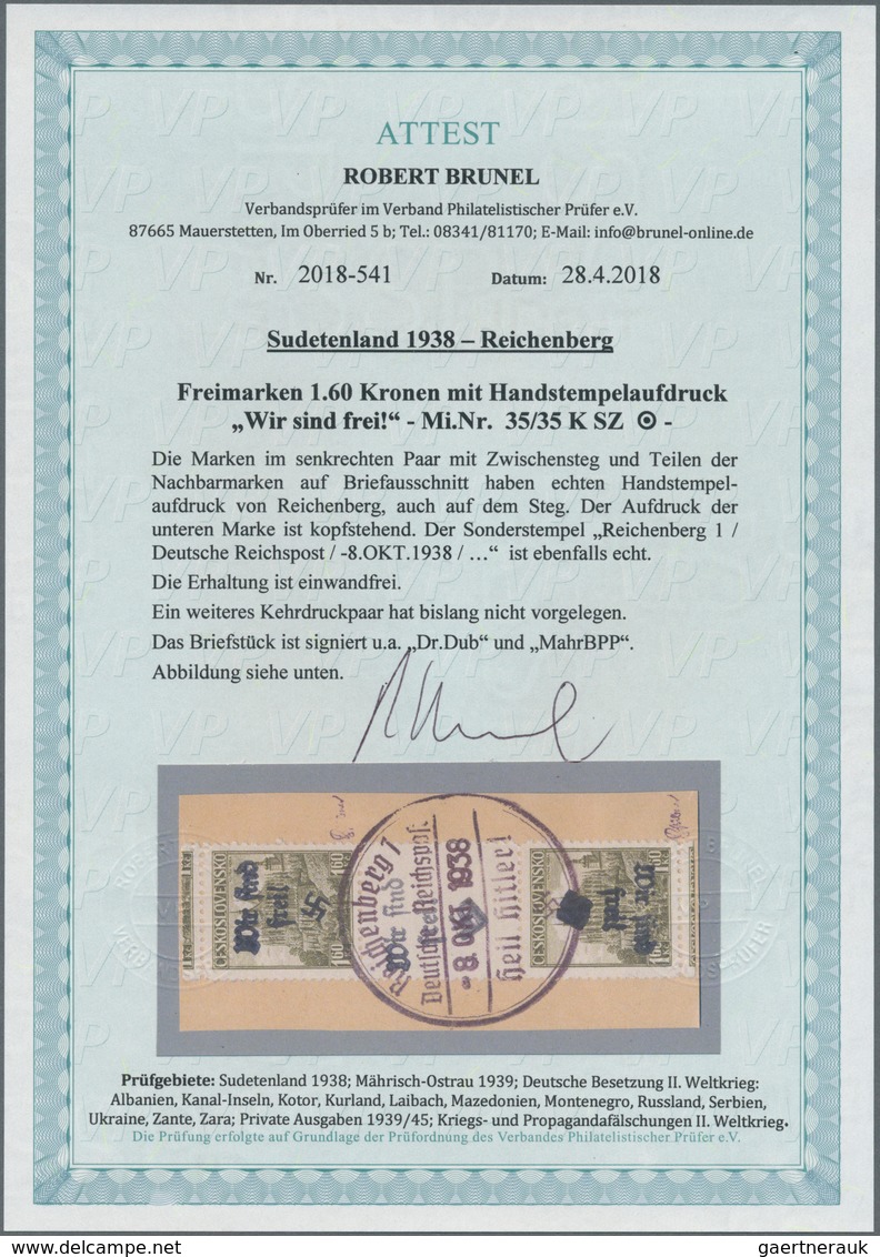 00149 Sudetenland - Reichenberg: Freimarke "St. Barbara Dom, Kuttenberg (Kutná Hora)", 1.60 K? Bräunlichol - Sudetenland