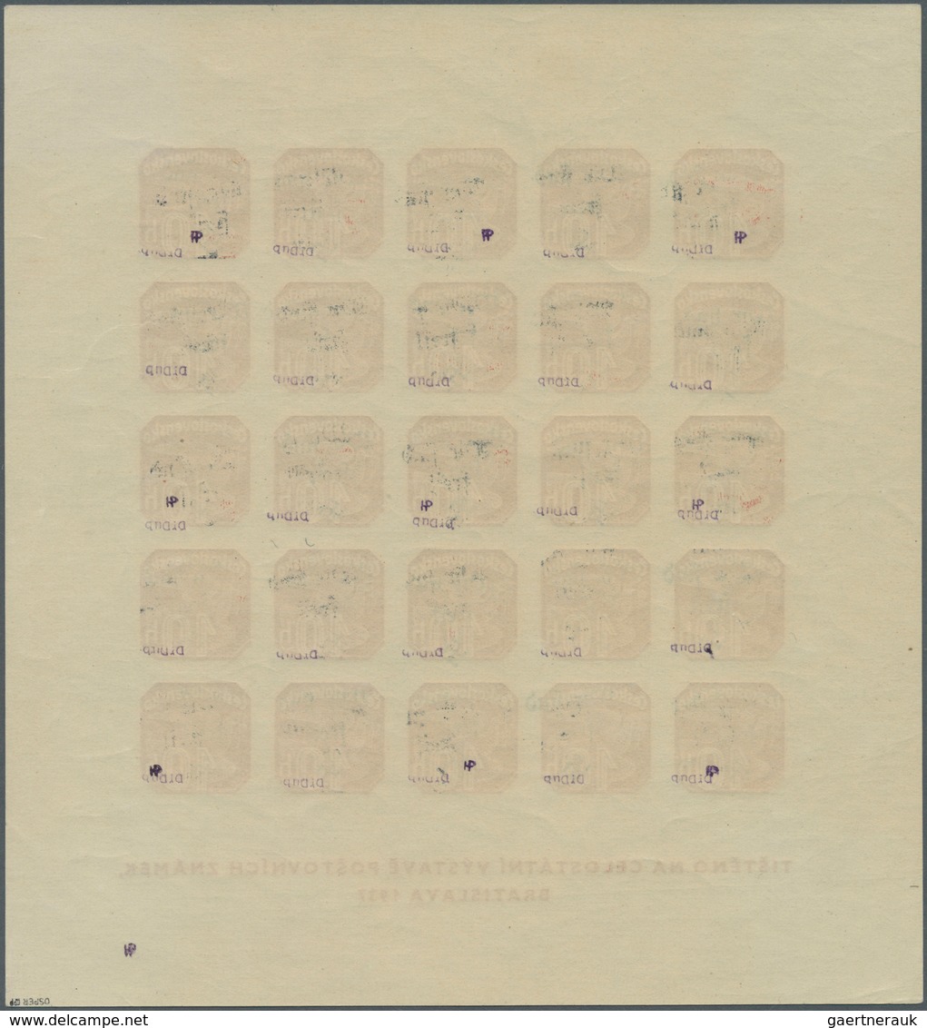 00167 Sudetenland - Reichenberg: Blockausgabe "Briefmarkenausstellung Preßburg (Bratislava) 1937", POSTFRI - Sudetenland