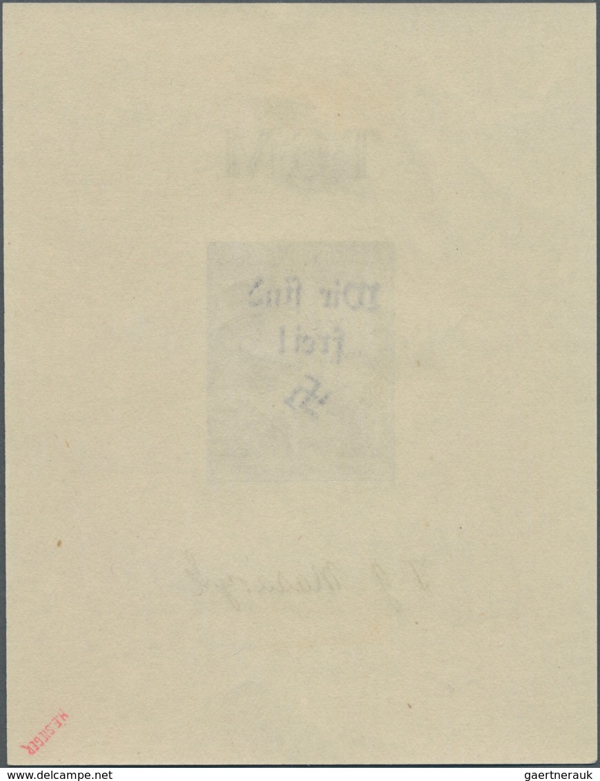 00169 Sudetenland - Reichenberg: Blockausgabe "88. Geburtstag Von Thomá? Garrigue Masaryk", POSTFRISCH Mit - Région Des Sudètes