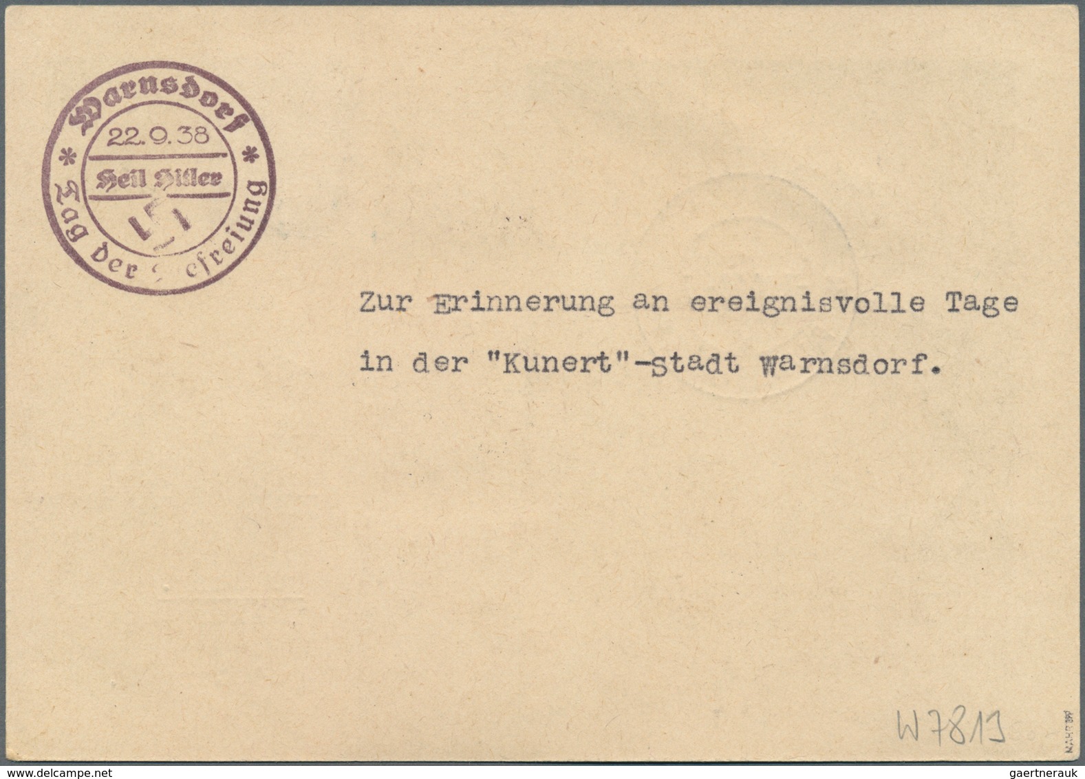 00195 Sudetenland - Rumburg: Freimarke "Landschaften (Burgruine Stre?no)" 2,50 K? Dunkelblaugrau Mit 50 H - Sudetenland