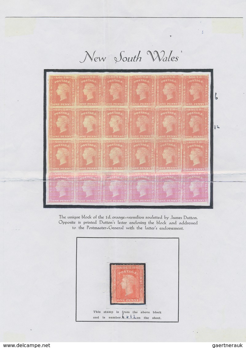00301 Neusüdwales: 1856, 1d. Orange-vermilion Experientally Rouletted 10 On Three Sides, Mint (slightly Di - Storia Postale