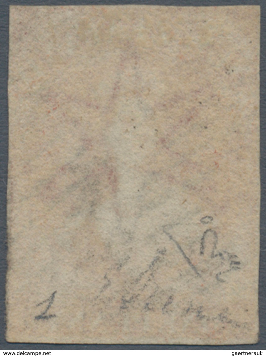 00303 Neuseeland: 1855 'Chalon Head' 1d. Dull Carmine On White Paper, Wmk Large Star, Imperforated, Used A - Unused Stamps