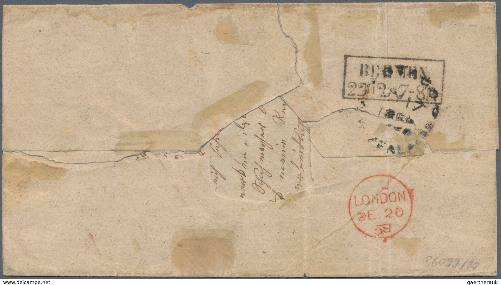 00305 Neuseeland: 1855 BISECTED 1s. Green On Blue Paper Used Along With 1857 2d. Blue Horizontal Strip Of - Nuovi