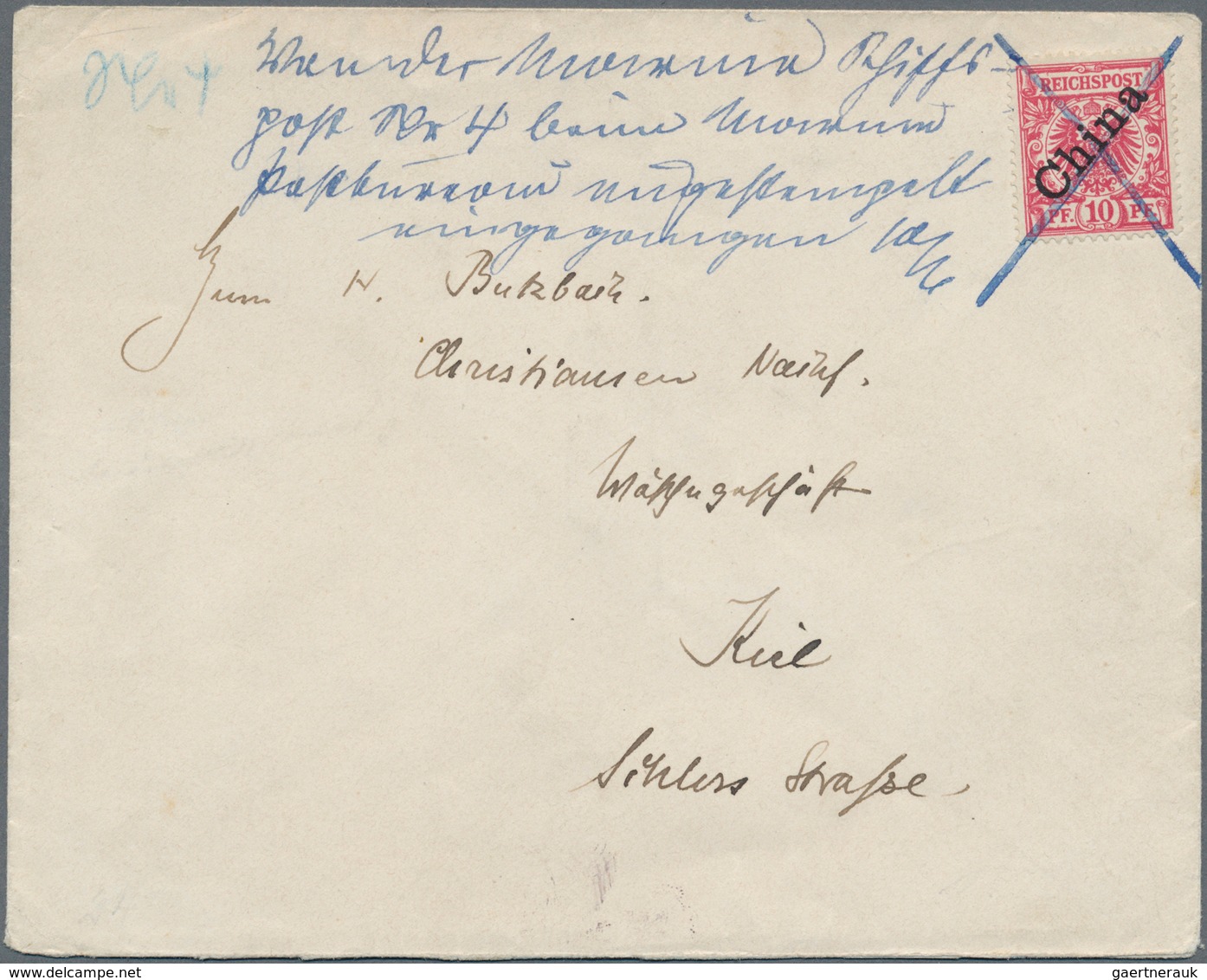 00324 China - Fremde Postanstalten / Foreign Offices: German Offices, 1900, Crown And Eagle 10 Pf. Posted - Altri & Non Classificati