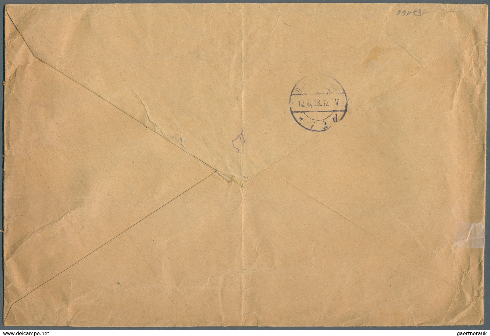 00342 Holyland: 1918, Large Registered Cover From Haifa With Fieldpost Mark "Deutsche Feldpost 365 31.7.18 - Palestina