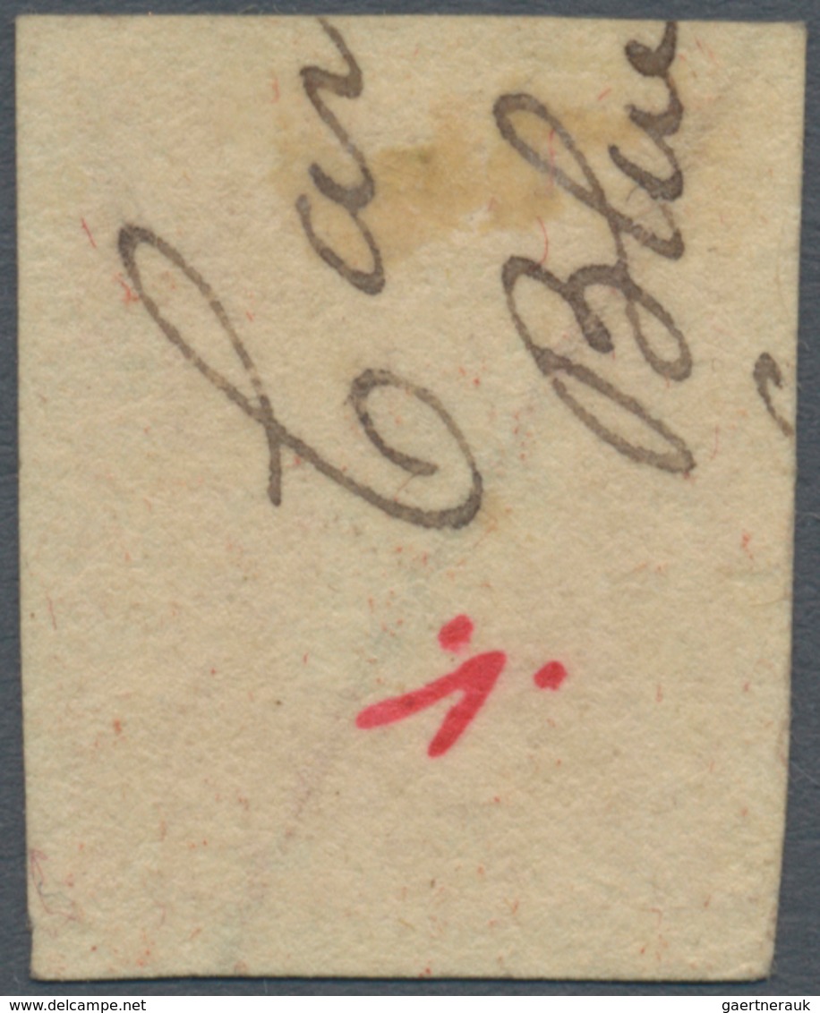 00348 Indien: 1852 UNISSUED ½a. Vermilion (deep Shade) With 9½ Arches In The Side Border, Outer (wavy) Par - Altri & Non Classificati