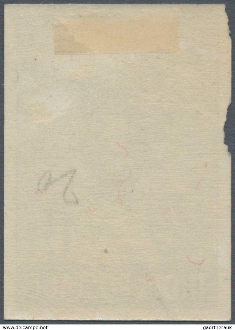 00354 Indien: 1948 GANDHI: Colour Trial Of The 1½a. Value In Blue-green, On Unwatermarked Gummed Paper, Im - Autres & Non Classés