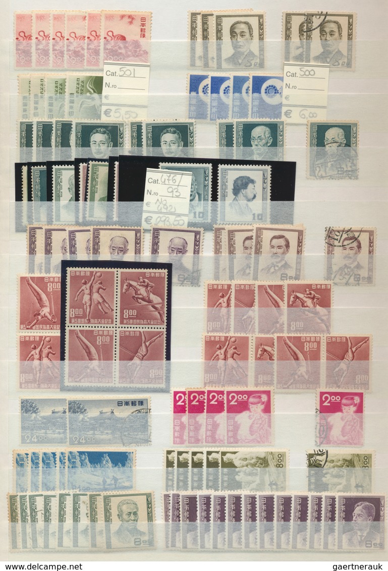 00370 Japan: 1871-1980, Collection in large stockbook starting first issues used, later issues mint and us