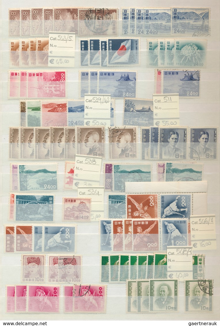 00370 Japan: 1871-1980, Collection in large stockbook starting first issues used, later issues mint and us